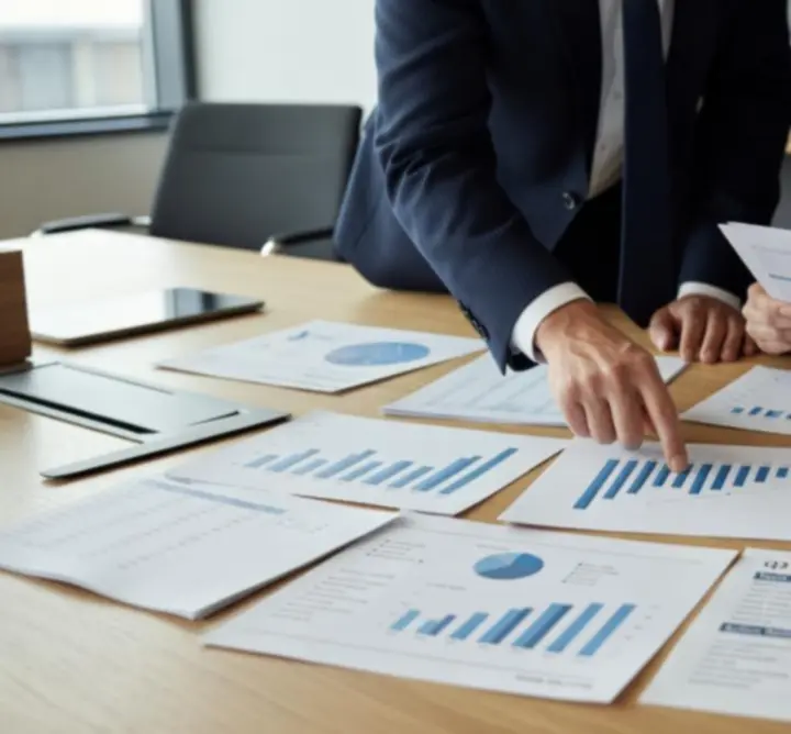 Modern office environment illustrating business case studies